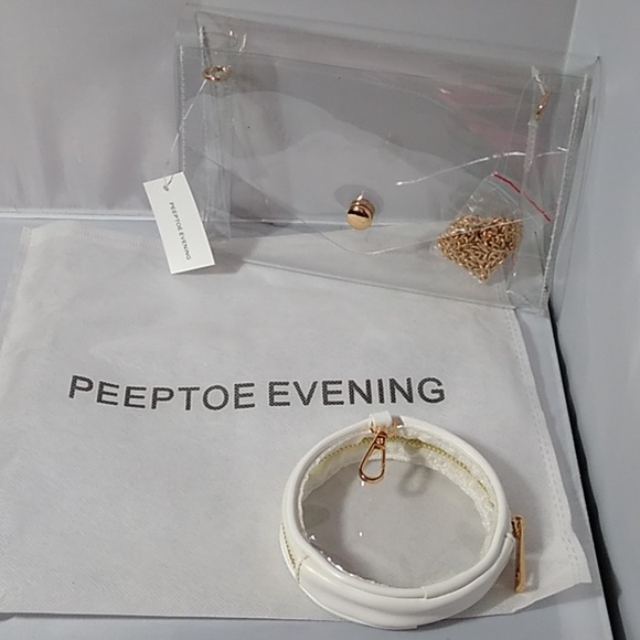 Peep toe evening brand bag set - Picture 2 of 5
